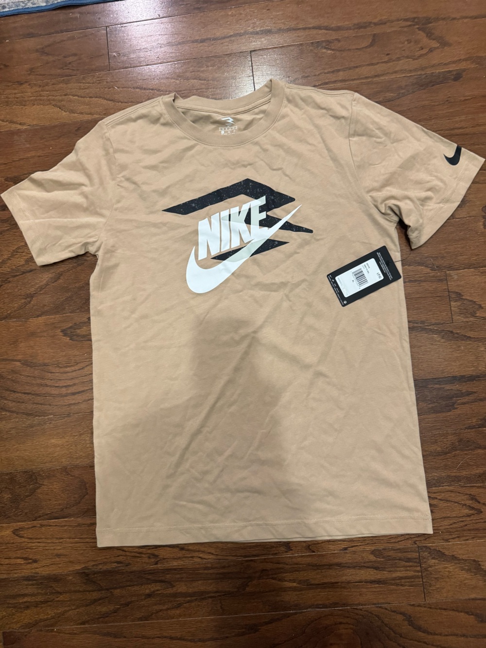 Nike Boys Tan Logo Short-Sleeve T-Shirt